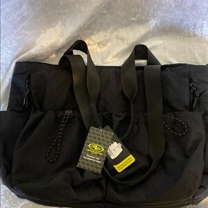 NWT-Athletic Works Black Multi-Pocket Tote